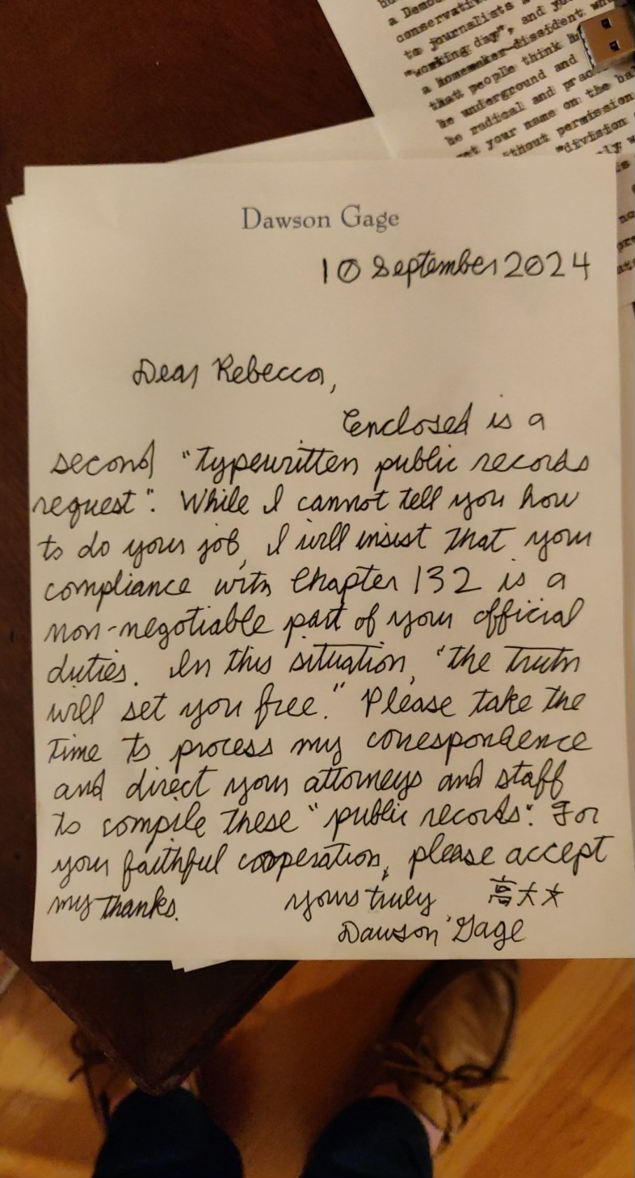 Protected: Two “Requests for Public Records” (NCGS 132) for Rebecca Zimmer Donaldson & the Office of the District Attorney, NC Prosecutorial #6 | (9 September 2024)